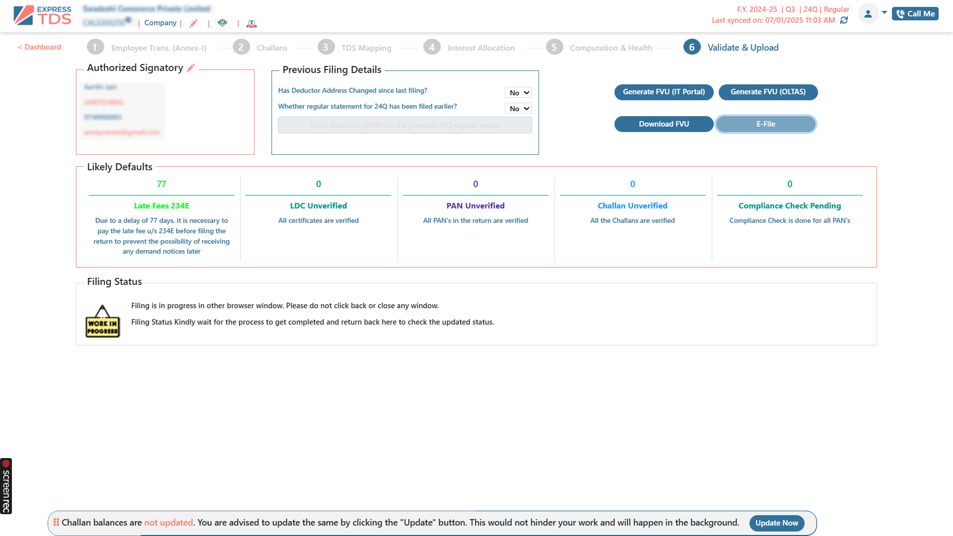 Cloud Based Filing