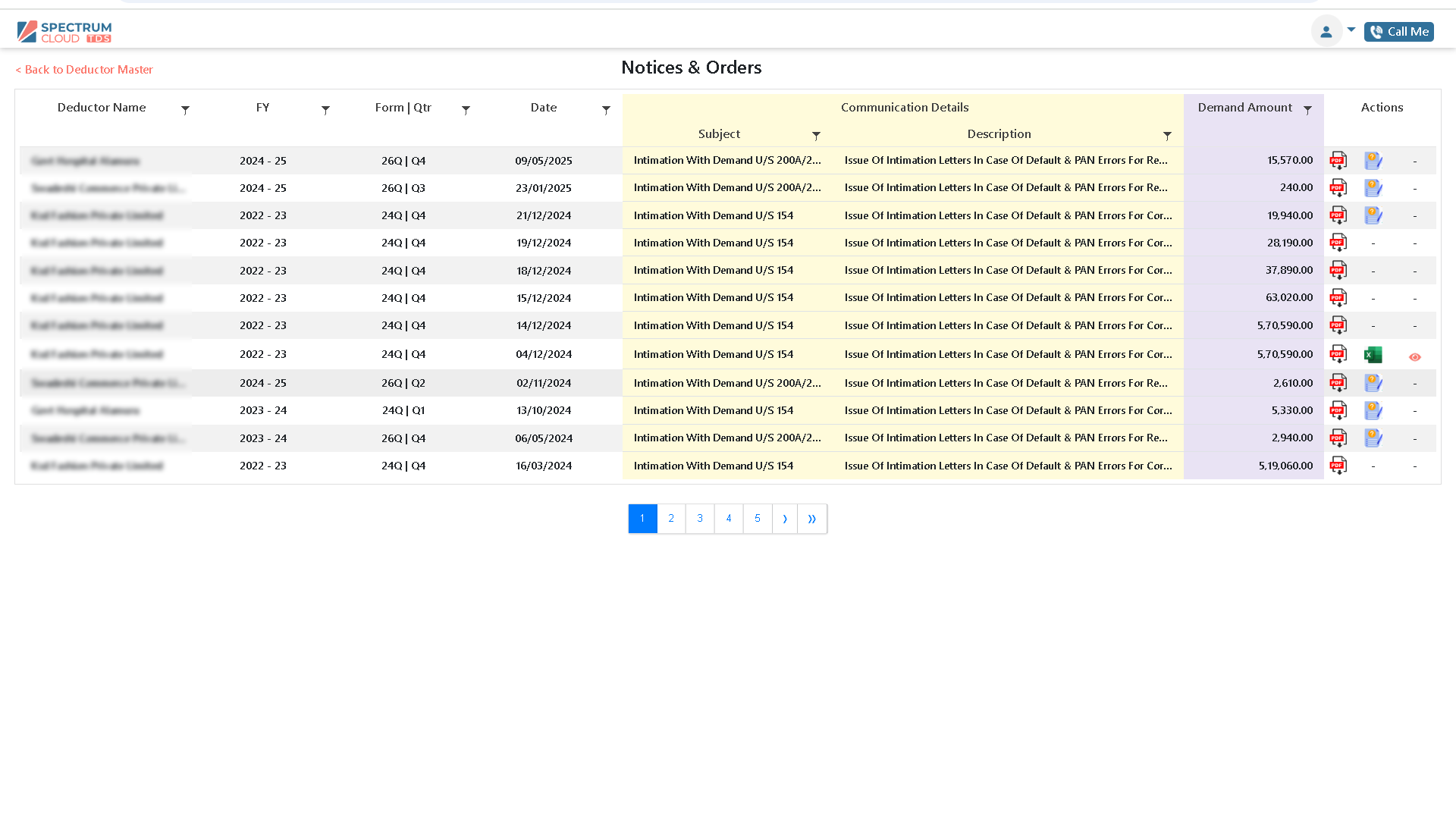 Clients Notice Tracker